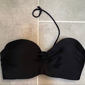 Padded tube top swim top with tie back